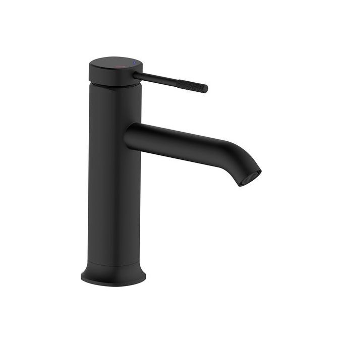 Produce Shop SCARUB1194NE Riviera Miscelatore lavabo monocomando in ottone con cartuccia a dischi ceramici 25 mm piletta click clack inclusa colore Nero