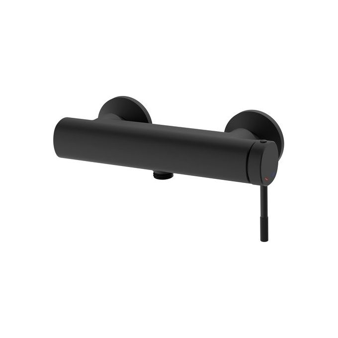 IDRO BRIC SCARUB1197NE Riviera Miscelatore monocomando esterno doccia in ottone con cartuccia a dischi ceramici da 35 mm leva in metallo colore Nero satinato