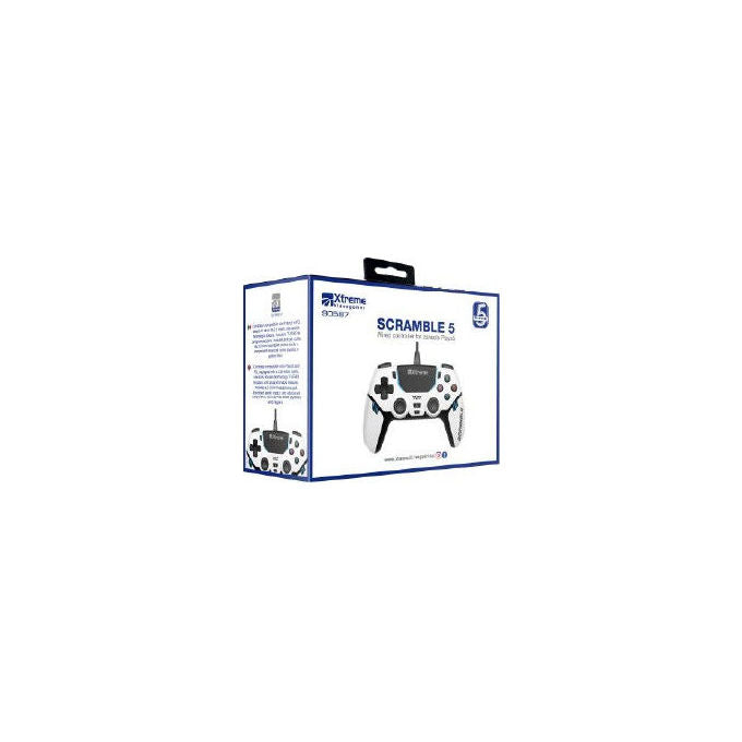 Xtreme, Controller Wired, Pad Scramble 5 con Vibrazione e Sensori di Movimento