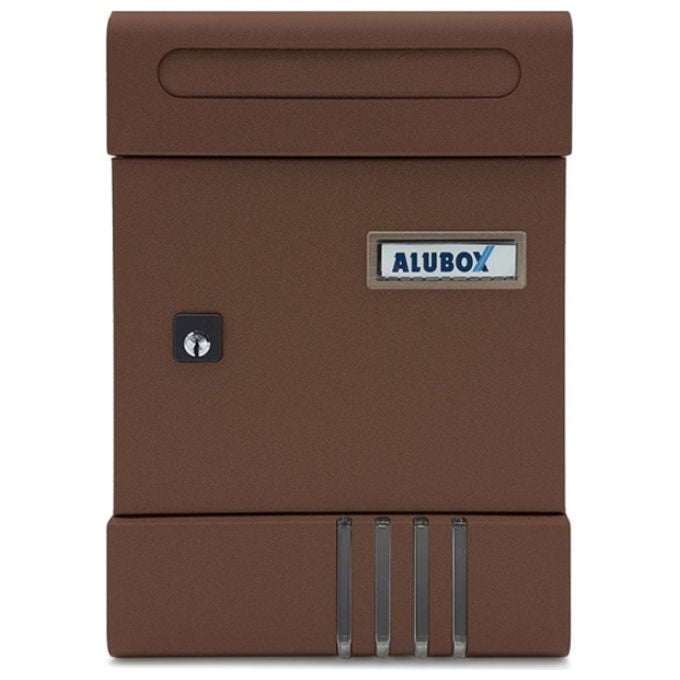 Alubox 1007655 Serie Esse Cassetta Postale Componibile in Alluminio Anodizzato Formato Lettera con Serratura a Cilindro di Sicurezza colore Ruggine
