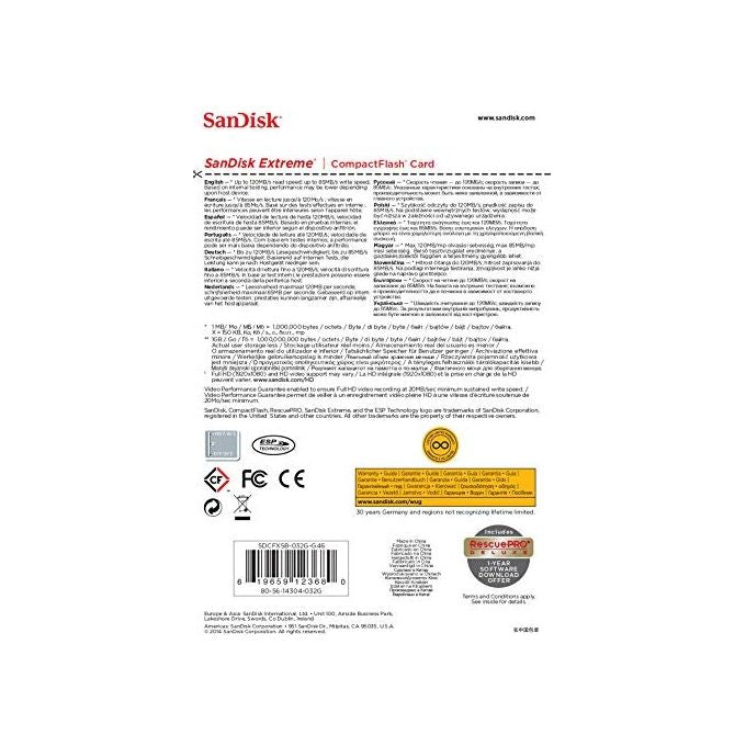 Sandisk Extreme Cf Udma7 32gb