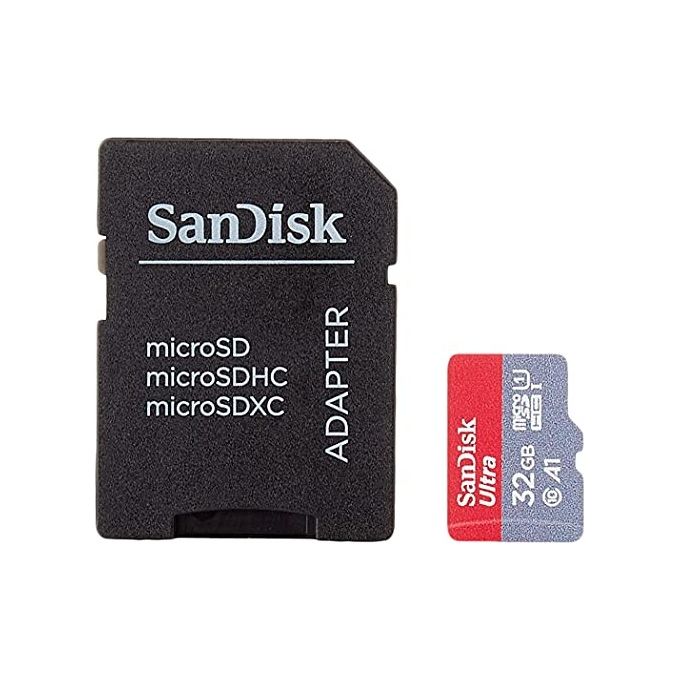 SanDisk SDSQUA4-032G-GN6IA Ultra microSDHC 32 GB UHS-I Classe 10 U1 A1 120 MB-s con Adattatore SD colore Grigio Rosso
