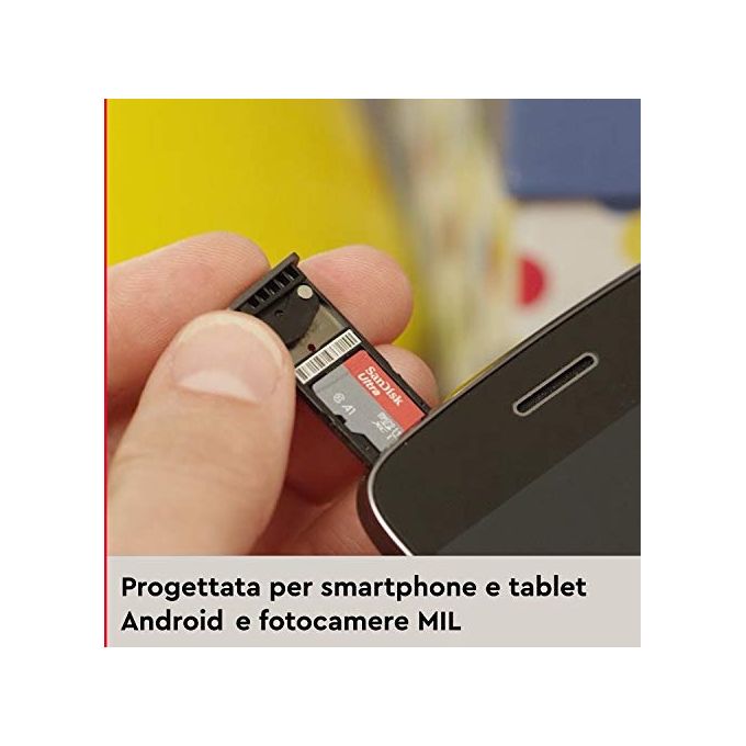 Sandisk, Scheda MicroSDHC, 32 GB, 120 MB-s, Classe 10, con adattatore SD