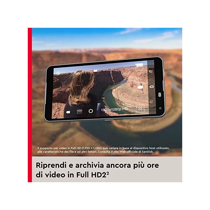 Sandisk, Scheda MicroSDHC, 32 GB, 120 MB-s, Classe 10, con adattatore SD