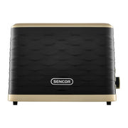 Sencor STS 7501BK Tostapane 2 Fessure 930 W 7 Livelli Doratura Colore Nero Oro