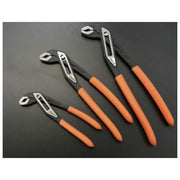 Beta 010480923 1048N Serie di Pinze Regolabili a Cerniera Chiusa Set da 3 Pezzi 175 mm 250 mm 300 mm Apertura Massima 60 mm con 8 Posizioni di Regolazione colore Nero