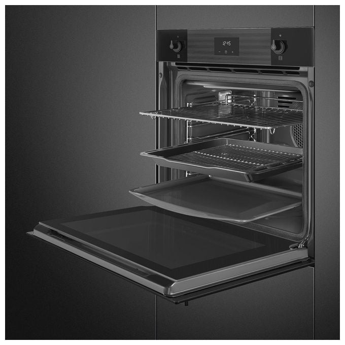 Smeg SFP6101TB3 Linea Forno da incasso Elettrico Termoventilato 70 L Classe A+ Pirolitico 10 funzioni colore Nero