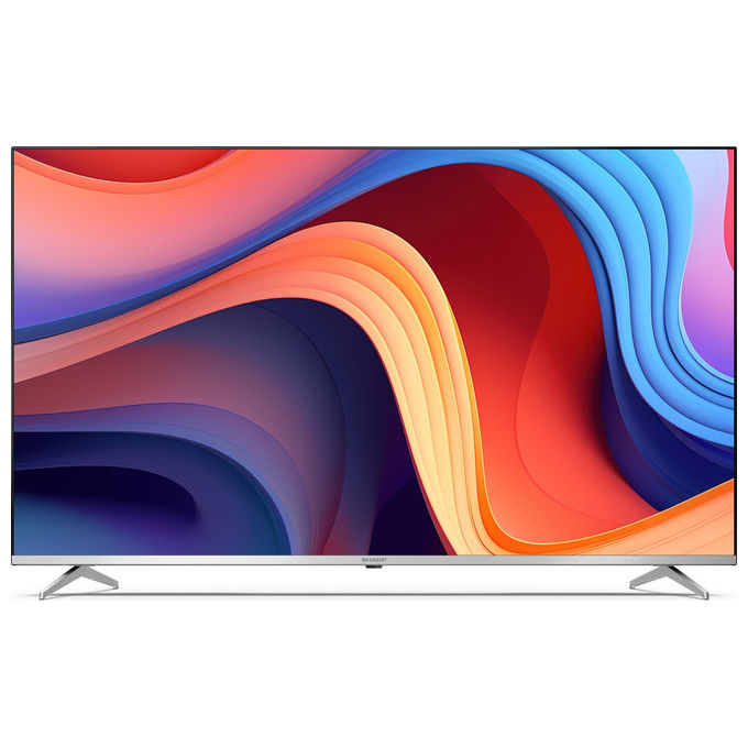 Sharp 55GP6260E TV QLED 55'' 4K Ultra HD Smart Google TV DVB-T2 C S2 Dolby Vision Dolby Atmos HDMI 2.1 colore Nero Argento