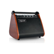 Oqan SK-50 Amplificatore per Batteria 65W Woofer 8'' Tweeter 2'' Bluetooth 2 Ingressi colore Nero e Legno