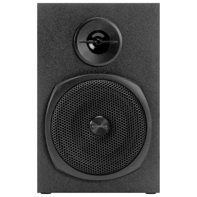 Speedlink SL-820009-BK GRAVITY LT Sistema di Altoparlanti Bluetooth 2.1 80 W Potenza di Picco Subwoofer in Legno Telecomando RGB con Controllo Volume e Bassi colore Nero