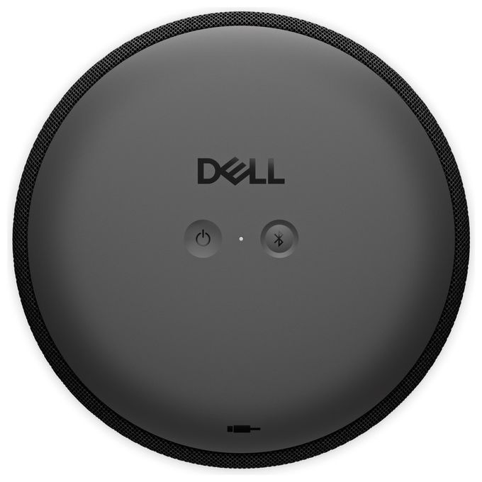 Dell vivavoce wireless SL525, cancellazione rumore AI, 4 microfoni, Bluetooth 5.3, USB-C, batteria 12h, IP64, certificato Teams e Zoom