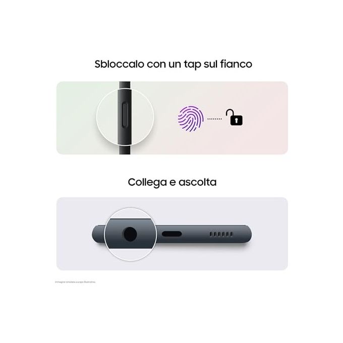 Samsung SM-A057GLGVEUE Galaxy A05s Smartphone 6.7'' 4 GB RAM 128 GB Dual SIM Snapdragon 680 50 MP 5000 mAh colore Verde Chiaro