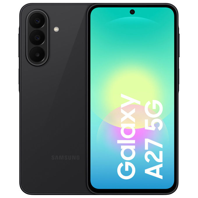Samsung SM-A276BZKCEUE Galaxy A27 Smartphone 5G 6.7'' 8GB 256GB 50MP 5000mAh Android 16 colore Nero