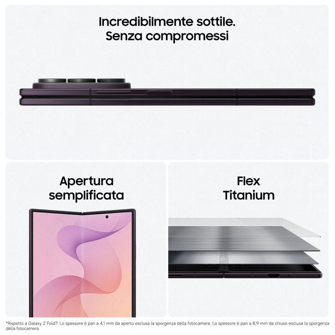Samsung SM-F976BZKBEUE Galaxy Z Fold8 Ultra Smartphone 256GB RAM 12GB Batteria 5000 mAh Fotocamera 200 MP colore Grafite