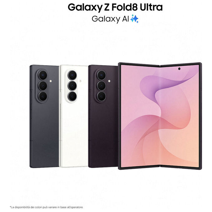 Samsung SM-F976BZVNEUE Galaxy Z Fold8 Ultra Smartphone 1TB 16GB RAM 200 MP 5000 mAh Snapdragon 8 Elite Gen 5 colore Violet Shadow