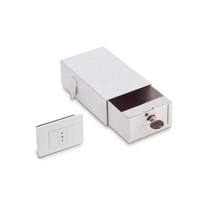 Technomax SM-1 Secur Magic Cassaforte Invisibile a Muro Serratura a Cilindro 110x180x65 mm 1.6 Kg colore Bianco
