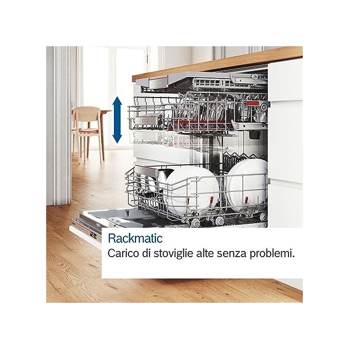 Bosch SMS4EMI01E Serie 4 Lavastoviglie Libera Installazione 14 coperti Classe C 42 dB Wi-Fi EfficientDry (85x60x60 cm) colore Acciaio Inox