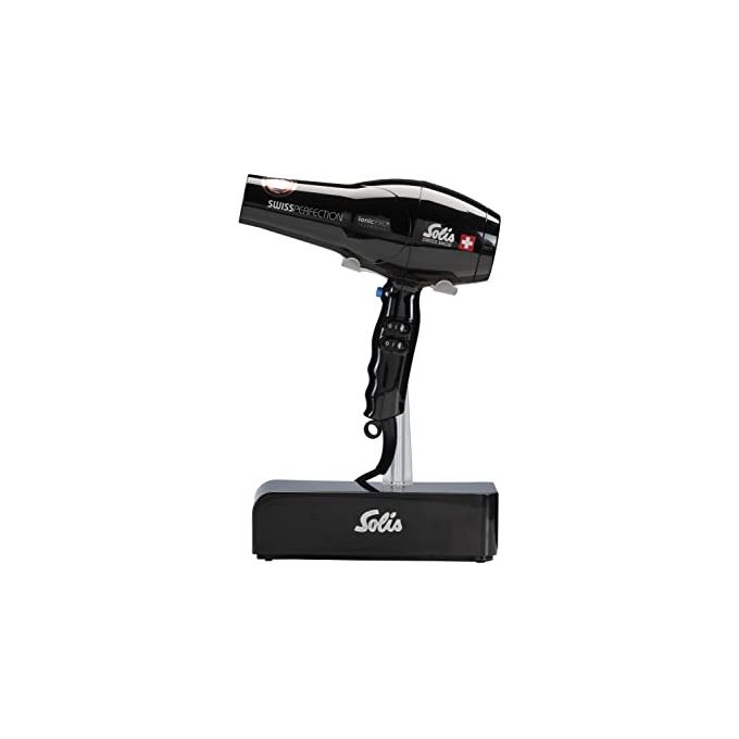 Solis 96812 Swiss Perfection 360 Asciugacapelli 2300 W Tecnologia IonicPRO Cavo 360° 3 Temperature 2 Velocita' Beccuccio per Styling incluso colore Nero
