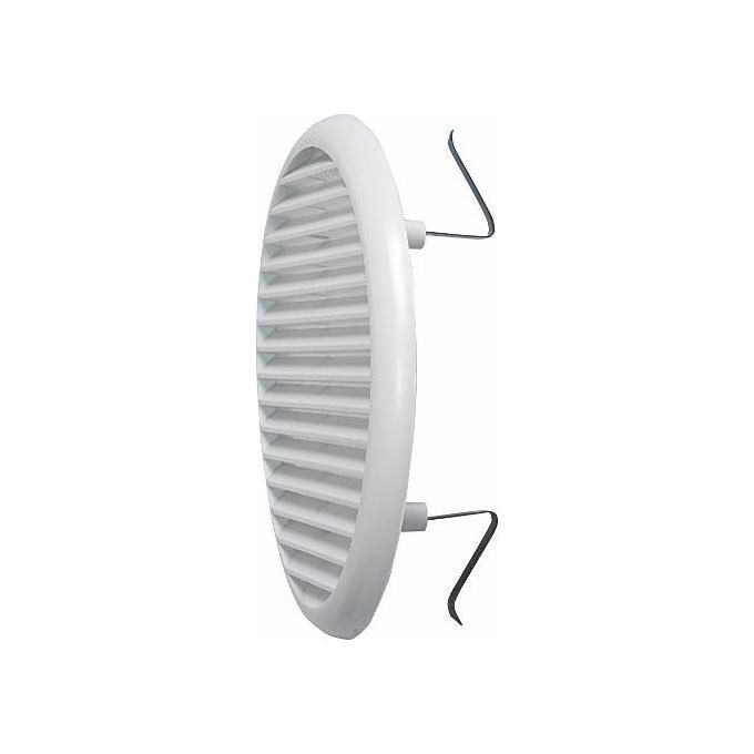 Idro Bric SP102GR Griglia di Aerazione Tonda con Molle in Plastica per Tubi 125-160 mm diametro 170 mm colore Bianco