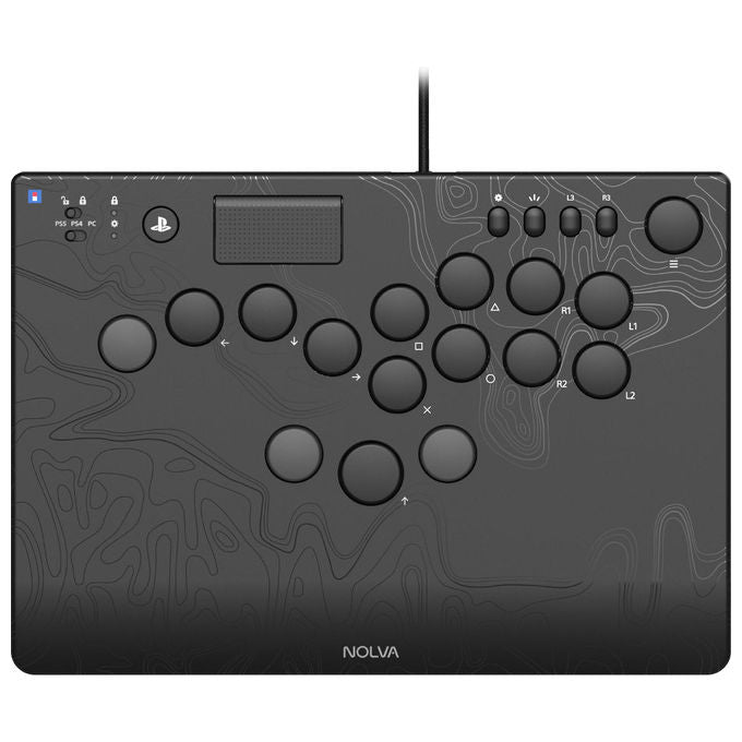 Hori SPF-049E NOLVA Controller Arcade Meccanico All-Button PS5 PS4 PC 21 Pulsanti Licenza Sony colore Nero