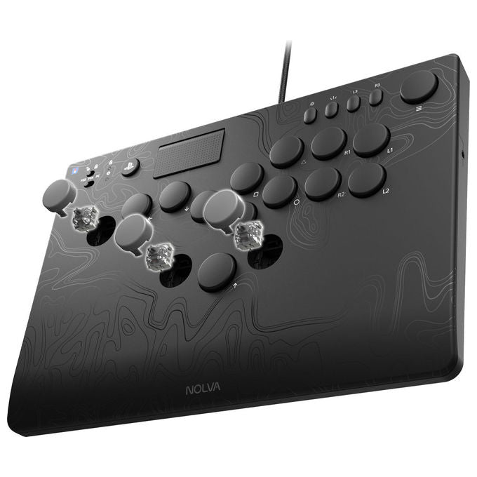 Hori SPF-049E NOLVA Controller Arcade Meccanico All-Button PS5 PS4 PC 21 Pulsanti Licenza Sony colore Nero