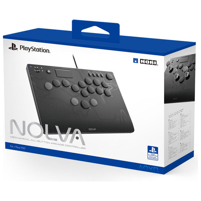 Hori SPF-049E NOLVA Controller Arcade Meccanico All-Button PS5 PS4 PC 21 Pulsanti Licenza Sony colore Nero