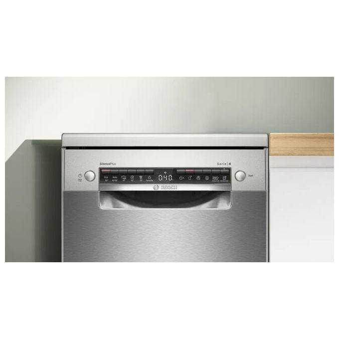 Bosch SPS4EMI17E Serie 4 Lavastoviglie Libera installazione 10 coperti Classe B 44 dB Wi-Fi EfficientDry (84.5x45x60 cm) colore Acciaio Inox