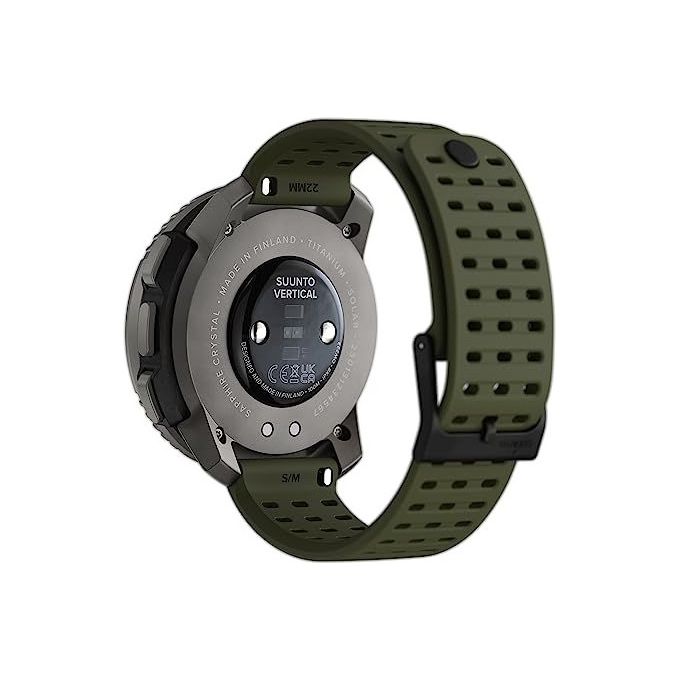SUUNTO SS050859000 Vertical Orologio Sportivo GPS 95+ Sport Ricarica Solare Monitoraggio Salute 24-7 colore Verde