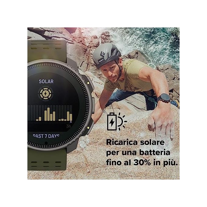 SUUNTO SS050859000 Vertical Orologio Sportivo GPS 95+ Sport Ricarica Solare Monitoraggio Salute 24-7 colore Verde