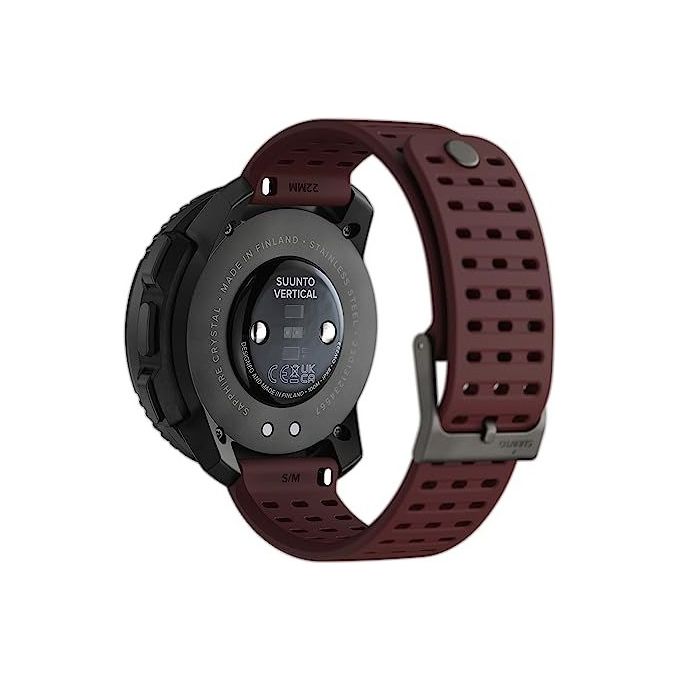 SUUNTO SS050865000 Vertical Orologio Sportivo GPS Altimetro Barometro Cardiofrequenzimetro 95+ Sport Monitoraggio Salute 24-7 colore Nero-Rosso