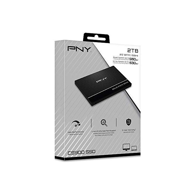 PNY SSD7CS900-2TB-RB CS900 SSD 2.5'' SATA III 2000 GB Lettura 550 MB-s Scrittura 530 MB-s 3D TLC