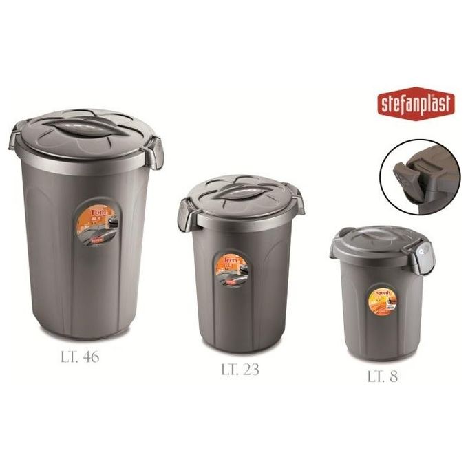 Bidoncino Moplen con Copertura lt. 8 Speedy Silver