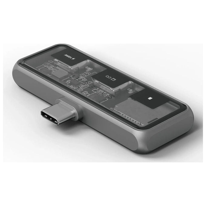 Satechi ST-HXRSDM Replicatore di Porte USB 3.2 Gen 2 Type-C con Power Delivery 100W e Lettore MicroSD colore Grigio