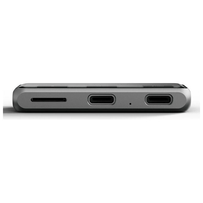 Satechi ST-HXRSDM Replicatore di Porte USB 3.2 Gen 2 Type-C con Power Delivery 100W e Lettore MicroSD colore Grigio