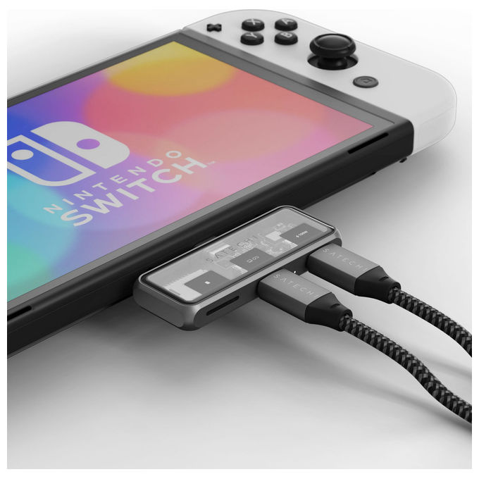 Satechi ST-HXRSDM Replicatore di Porte USB 3.2 Gen 2 Type-C con Power Delivery 100W e Lettore MicroSD colore Grigio