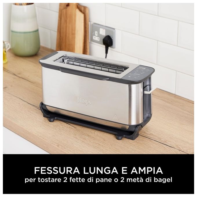 Ninja ST202EU Foodi 3-in-1 Tostapane con Griglia e Pressa per Panini