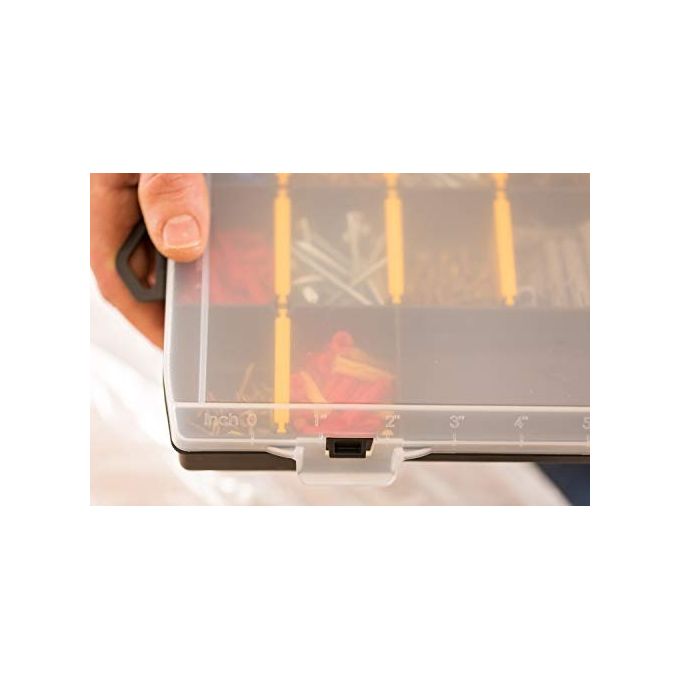 Stanley Organizer Basic line 27,2x18,9x4,6cm 17 Comparti in Polipropilene con Coperchio Trasparente