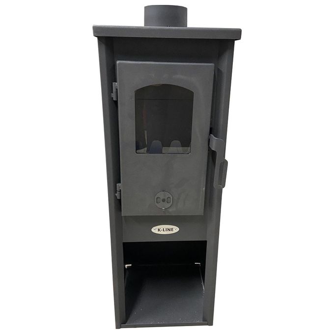 K-Line Karso Stufa a Legna 6 kW Volume Riscaldabile 78 mc Vano Portalegna colore Antracite