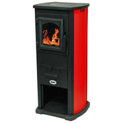 BLINKY 9815007 Oslo Stufa a legna 6,1 kW Classe A+ 4 stelle colore Rosso