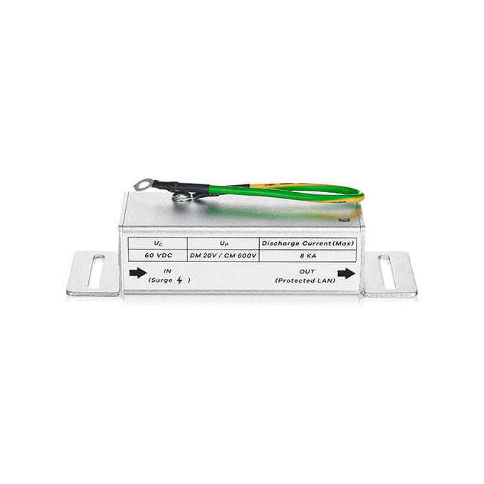 Zyxel protezione da sovratensione ethernet, Gigabit 1 Gbps, compatibile PoE++, RJ45, installazione in linea, SurgePro-GE