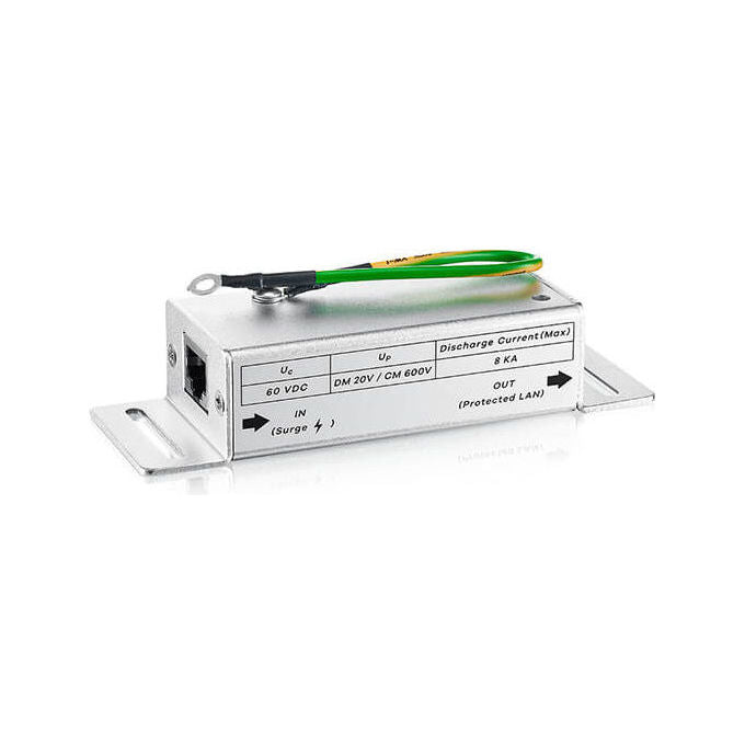 Zyxel protezione da sovratensione ethernet, Gigabit 1 Gbps, compatibile PoE++, RJ45, installazione in linea, SurgePro-GE
