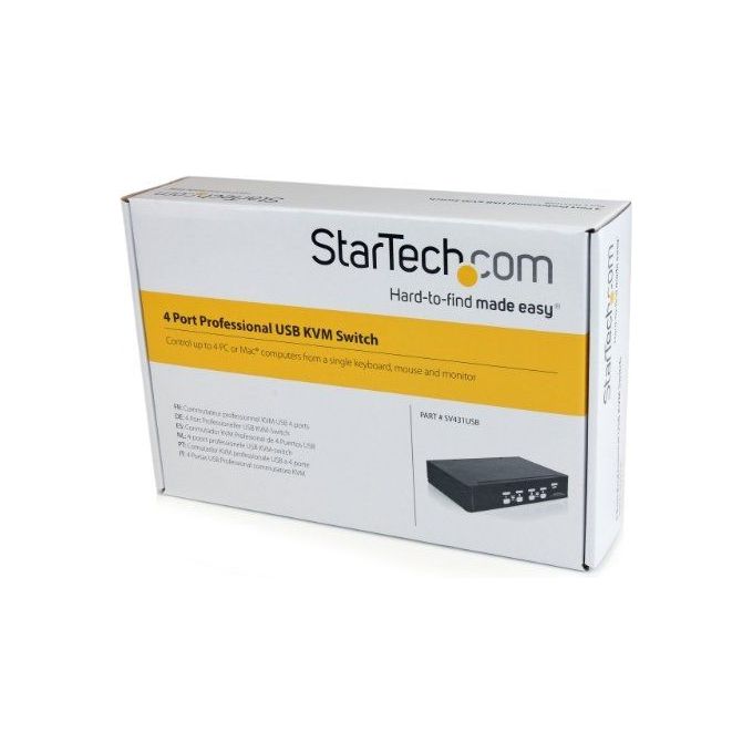 StarTech.com Switch Kvm Professionale Vga Usb A 4 Porte Con Hub