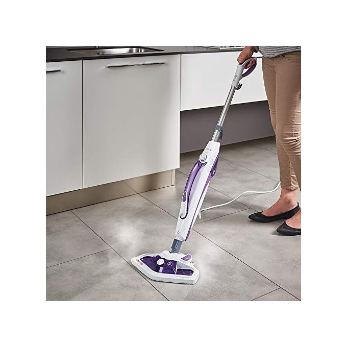 Polti PTEU0274 Vaporetto SV440_Double Scopa a Vapore Portatile Senza Sacco 2 in 1 Capacita' 300 ml Potenza 1500 W Bianco-Viola