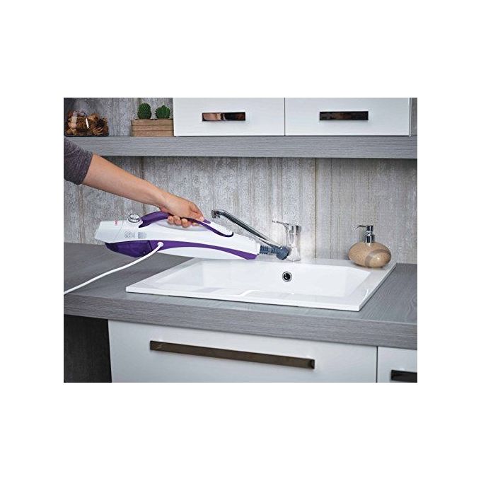 Polti PTEU0274 Vaporetto SV440_Double Scopa a Vapore Portatile Senza Sacco 2 in 1 Capacita' 300 ml Potenza 1500 W Bianco-Viola