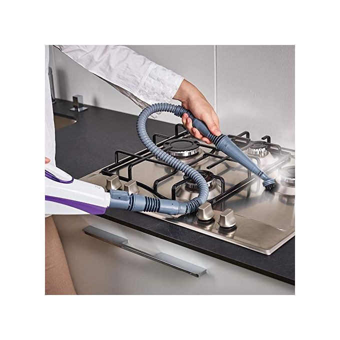 Polti PTEU0274 Vaporetto SV440_Double Scopa a Vapore Portatile Senza Sacco 2 in 1 Capacita' 300 ml Potenza 1500 W Bianco-Viola