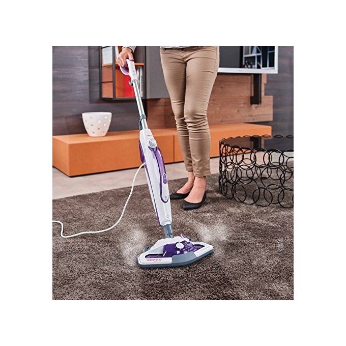 Polti PTEU0274 Vaporetto SV440_Double Scopa a Vapore Portatile Senza Sacco 2 in 1 Capacita' 300 ml Potenza 1500 W Bianco-Viola