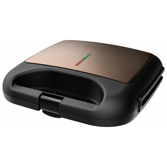 Black+Decker BXSA753E Sandwichiera Classic 2 Toast Nero Acciaio