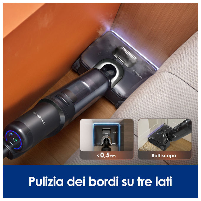 Tineco Floor One S7 Stretch Steam Plus, Aspirapolvere Lavapavimenti, Nero