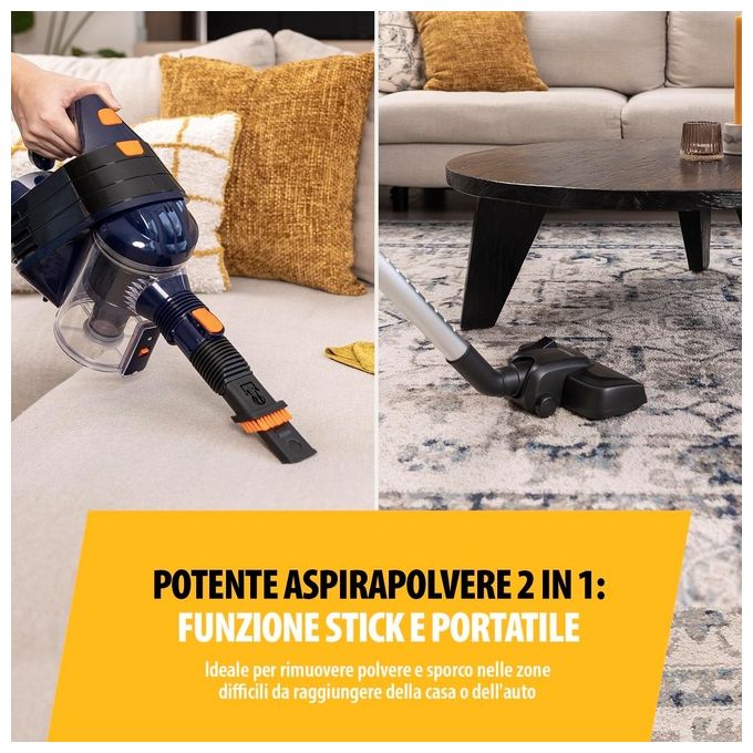 Tristar SZ-2318 Aspirapolvere Scopa Elettrica con Filo Ciclonica 0.9 L 600 W 80 dB colore Blu