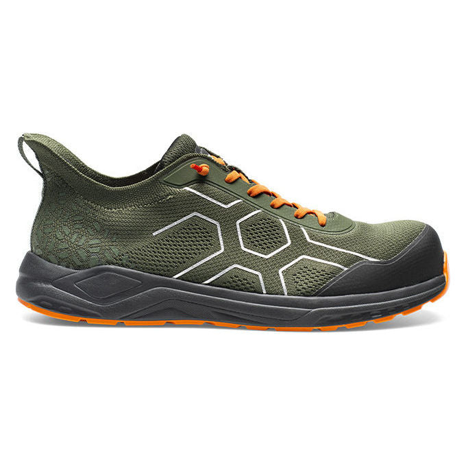 Sottozero Work FLEXIFLY S1PS, Scarpe Antinfortunistiche Uomo Donna, Leggere, Wave-in, Verde-Arancio, Taglia 43